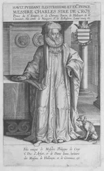 Gravur, die Karl III. von Kroatien darstellt